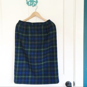 Vintage 70s 80s Pendleton Wool Plaid Skirt Smith